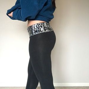 Victoria’s Secret Pink Sequin Yoga Leggings